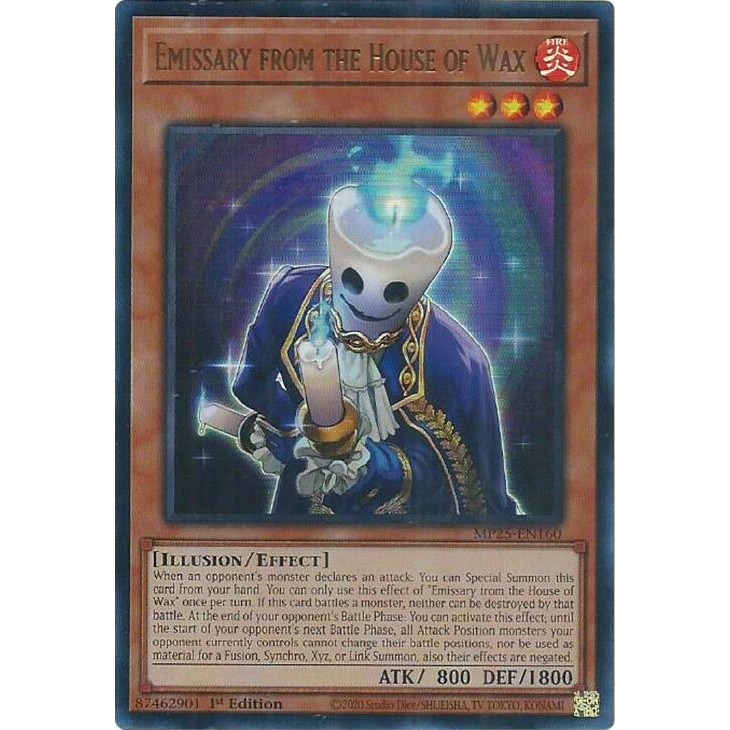 [ Bài Yugioh Chính Hãng ] Emissary from the House of Wax - MP25-EN160 - Ultra Rare 1st Edition