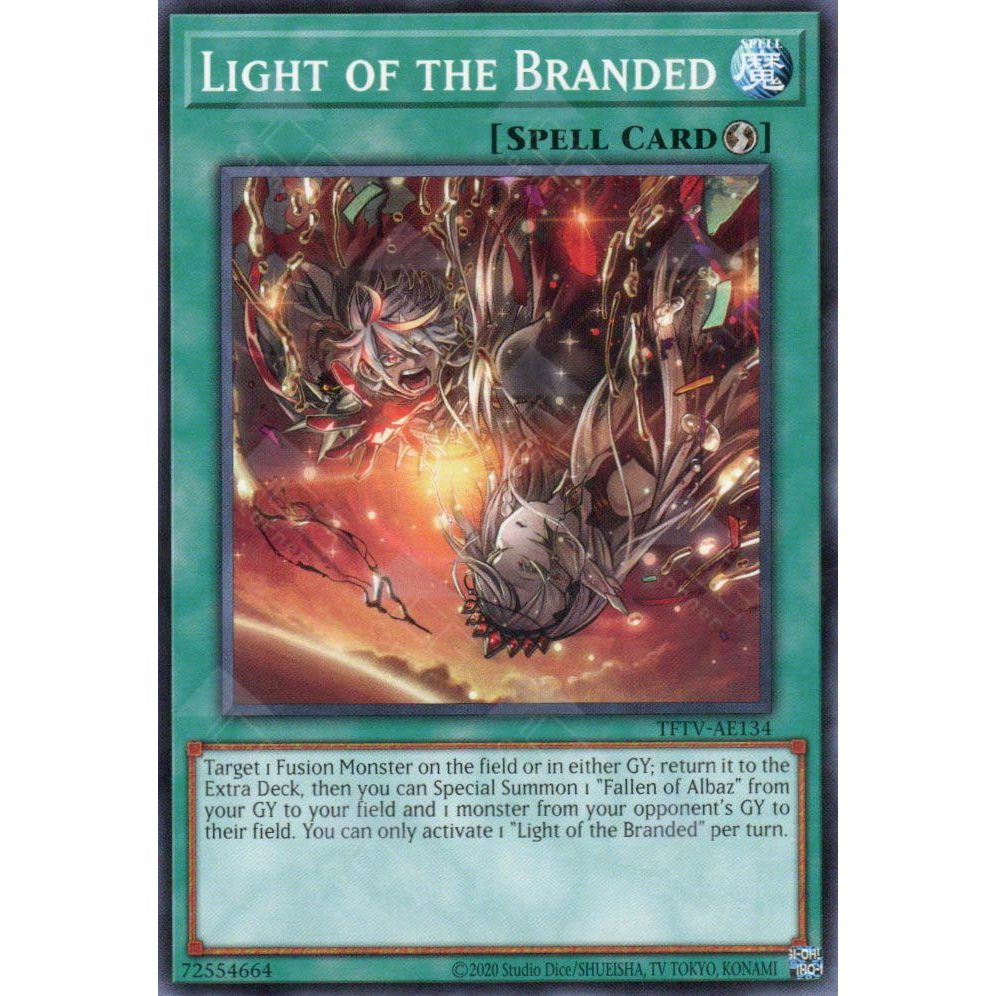 [ Bài Yugioh Chính Hãng ] TFTV-AE134 Light of the Branded - Common