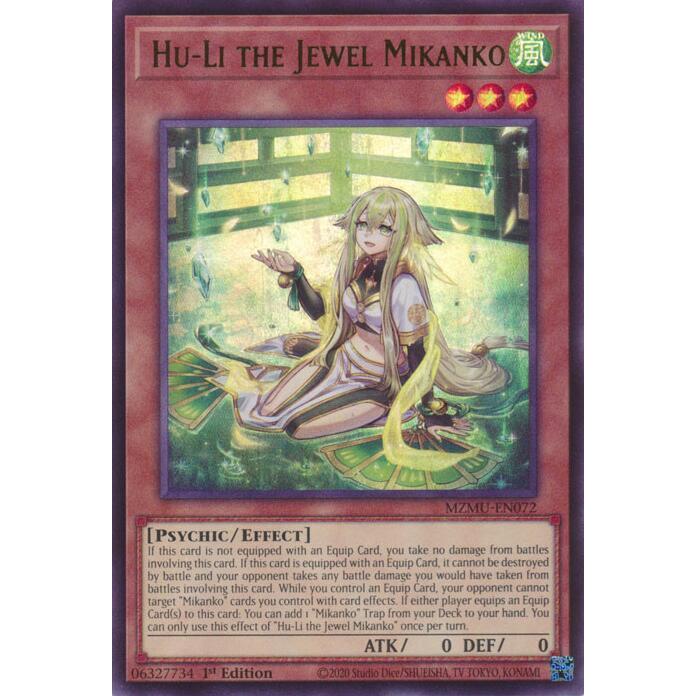 [ Bài Yugioh Chính Hãng ] Hu-Li the Jewel Mikanko - MZMU-072 - Ultra Rare