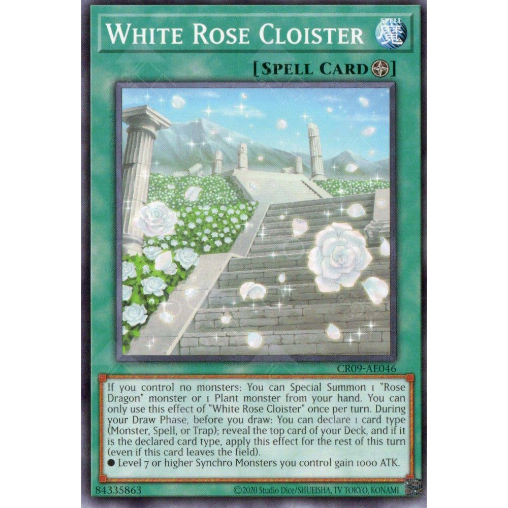 [ Bài Yugioh Chính Hãng ] CR09-AE046 White Rose Cloister - Common