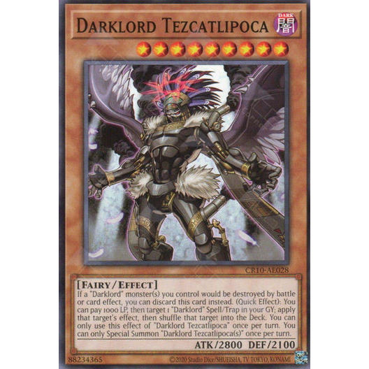 [ Bài Yugioh Chính Hãng ] CR10-AE028 Darklord Tezcatlipoca - Common