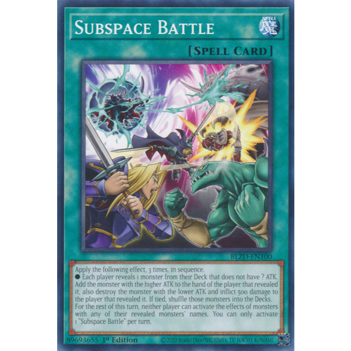 [ Bài Yugioh Chính Hãng ] Subspace Battle - BLZD-EN100 - Common