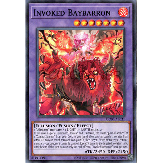 [ Bài Yugioh Chính Hãng ] CORI-AE031 Invoked Baybarron - Common