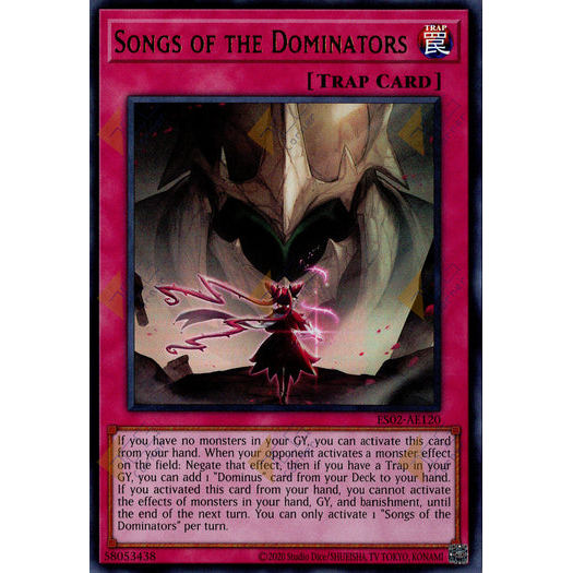 [ Bài Yugioh Chính Hãng ] ES02-AE120 Songs of the Dominators - Ultra Rare