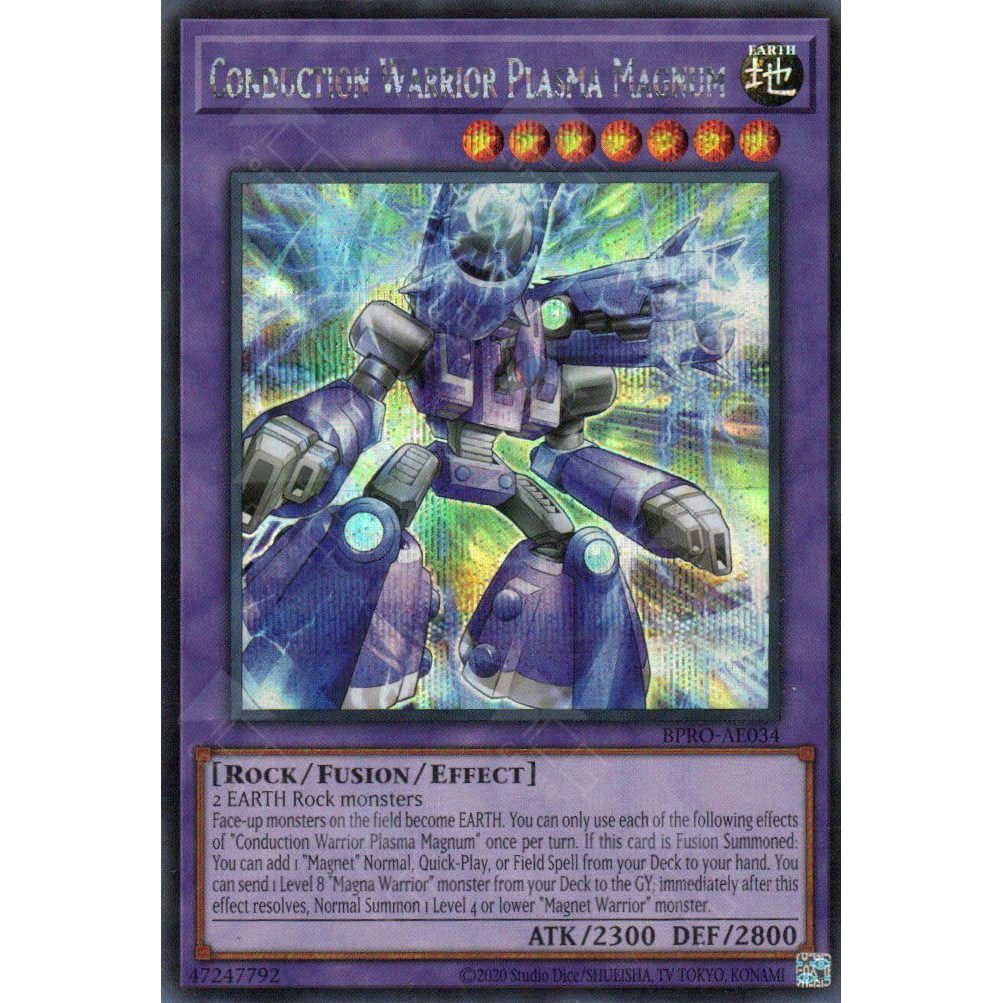 [ Bài Yugioh Chính Hãng ] BPRO-AE034 Conduction Warrior Plasma Magnum - Secret Rare
