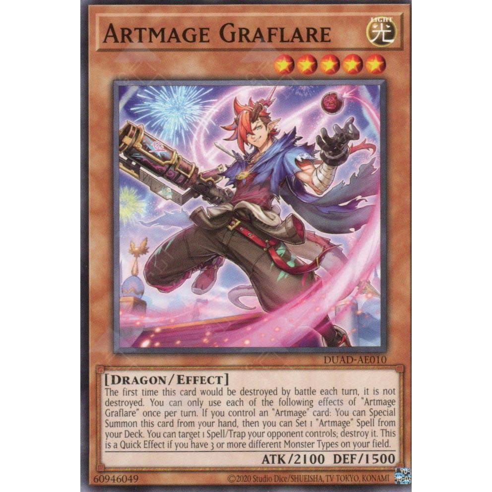 [ Bài Yugioh Chính Hãng ] DUAD-AE010 Artmage Graflare - Common