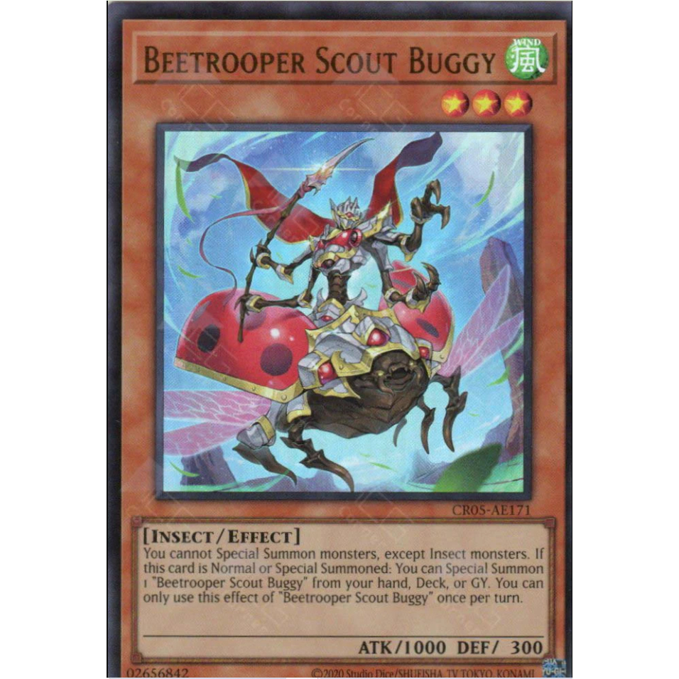 [ Bài Yugioh Chính Hãng ] CR05-AE171 Beetrooper Scout Buggy (SER)