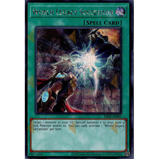 [ Bài Yugioh Chính Hãng ] ES02-AE087 World Legacy Succession - Secret Rare
