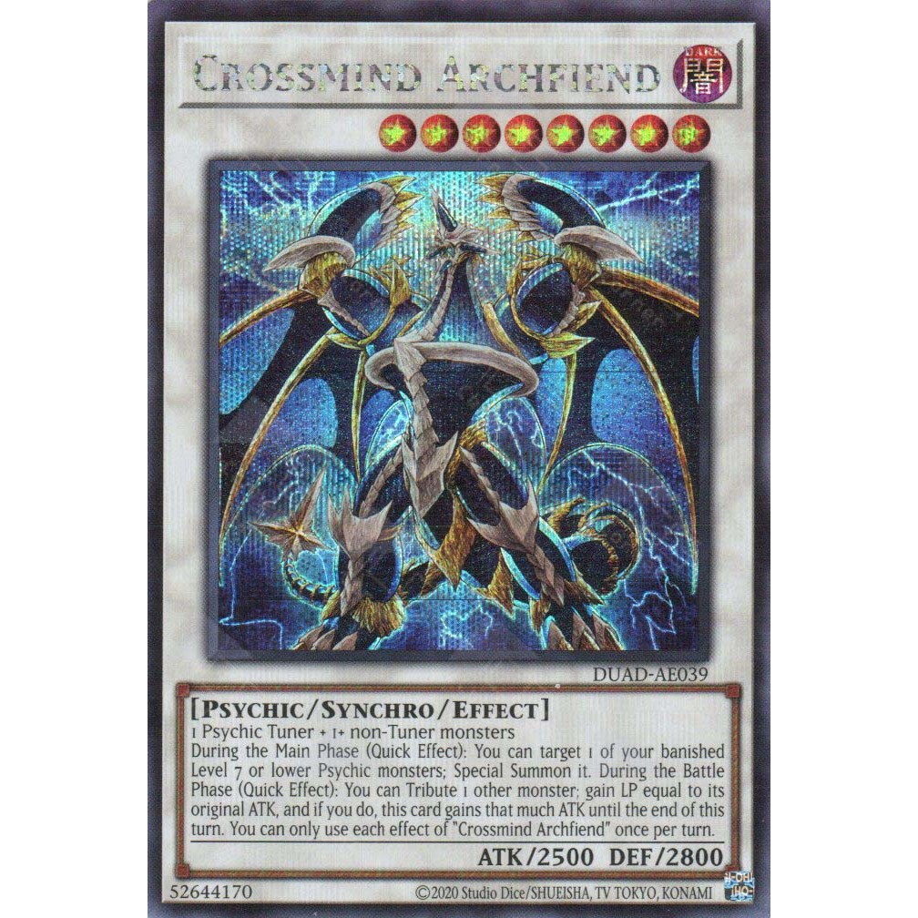 [ Bài Yugioh Chính Hãng ] DUAD-AE039 Crossmind Archfiend (SER)