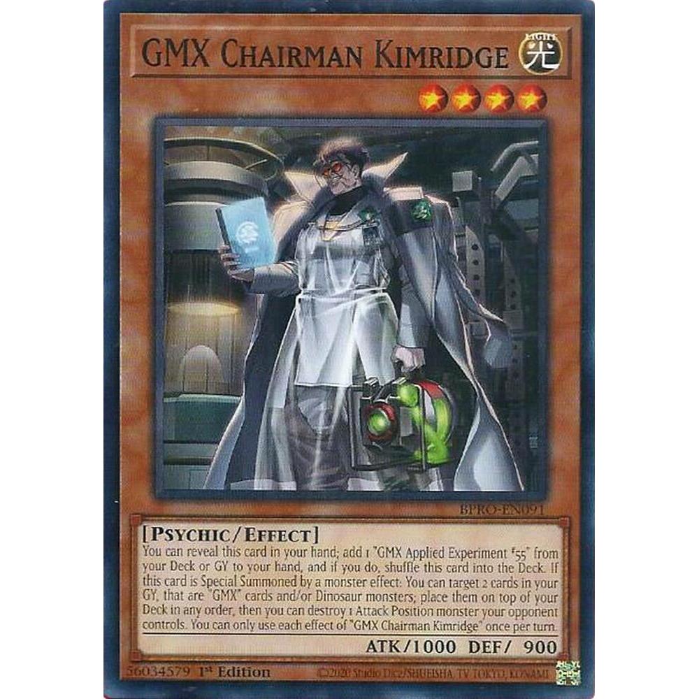 [ Bài Yugioh Chính Hãng ]  GMX Chairman Kimridge - BPRO-EN091 - Common 1st Edition