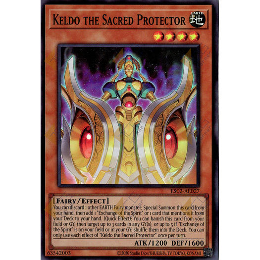 [ Bài Yugioh Chính Hãng ] ES02-AE027 Keldo the Sacred Protector - Super Rare