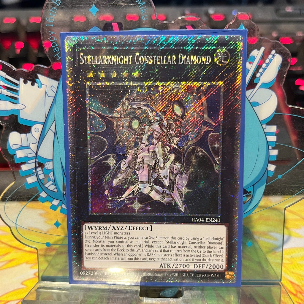 [ Bài Yugioh Chính Hãng ] Stellarknight Constellar Diamond - RA04-EN241 - Platinum Secret Rare 1st Edition