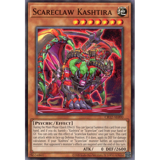 [ Bài Yugioh Chính Hãng ] CR12-AE090 Scareclaw Kashtira - Common