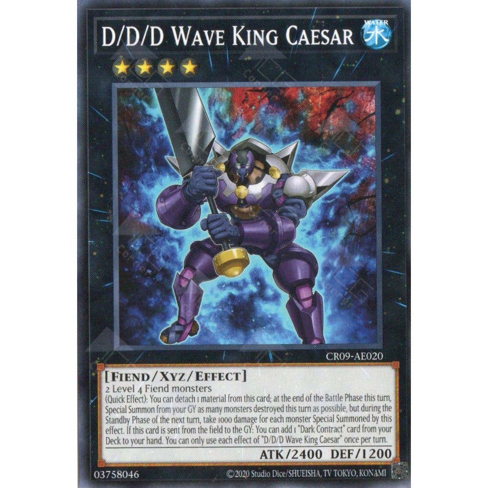 [ Bài Yugioh Chính Hãng ] CR09-AE020 D/D/D Wave King Caesar - Common