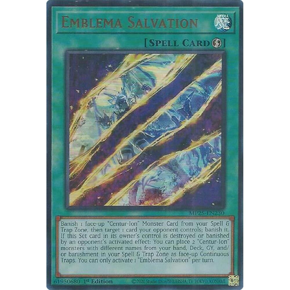 [ Bài Yugioh Chính Hãng ] Emblema Salvation - MP25-EN230 - Ultra Rare 1st Edition