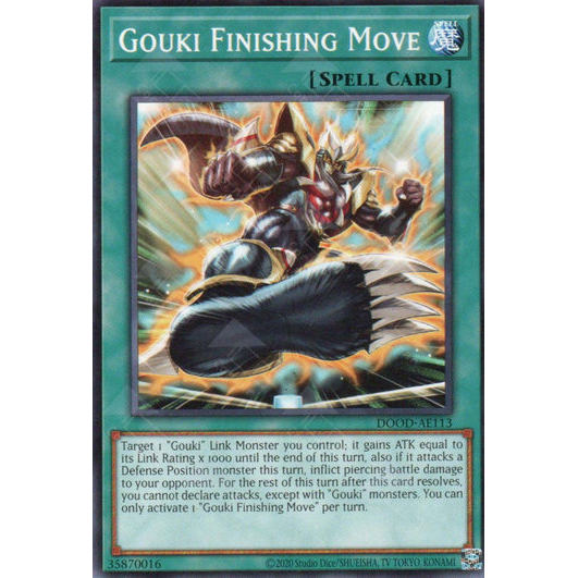 [ Bài Yugioh Chính Hãng ] DOOD-AE113 Gouki Finishing Move - Common