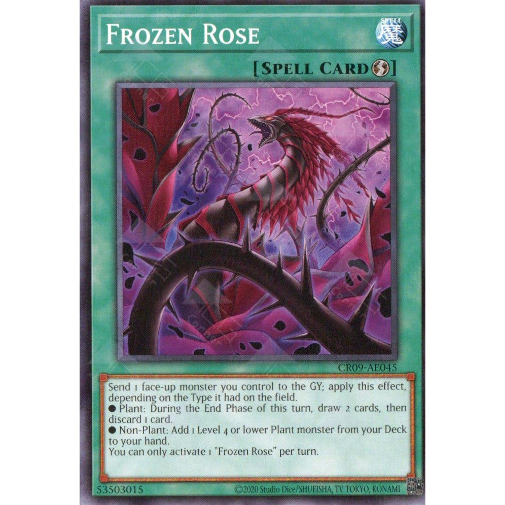 [ Bài Yugioh Chính Hãng ] CR09-AE045 Frozen Rose - Common