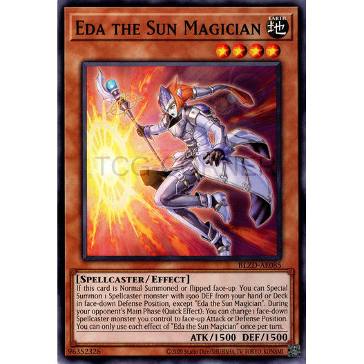 [ Bài Yugioh Chính Hãng ] BLZD-AE085 Eda the Sun Magician - Common