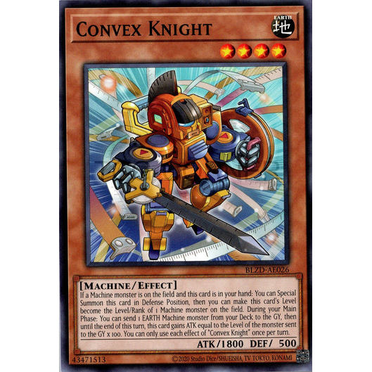 [ Bài Yugioh Chính Hãng ] BLZD-AE026 Convex Knight - Common