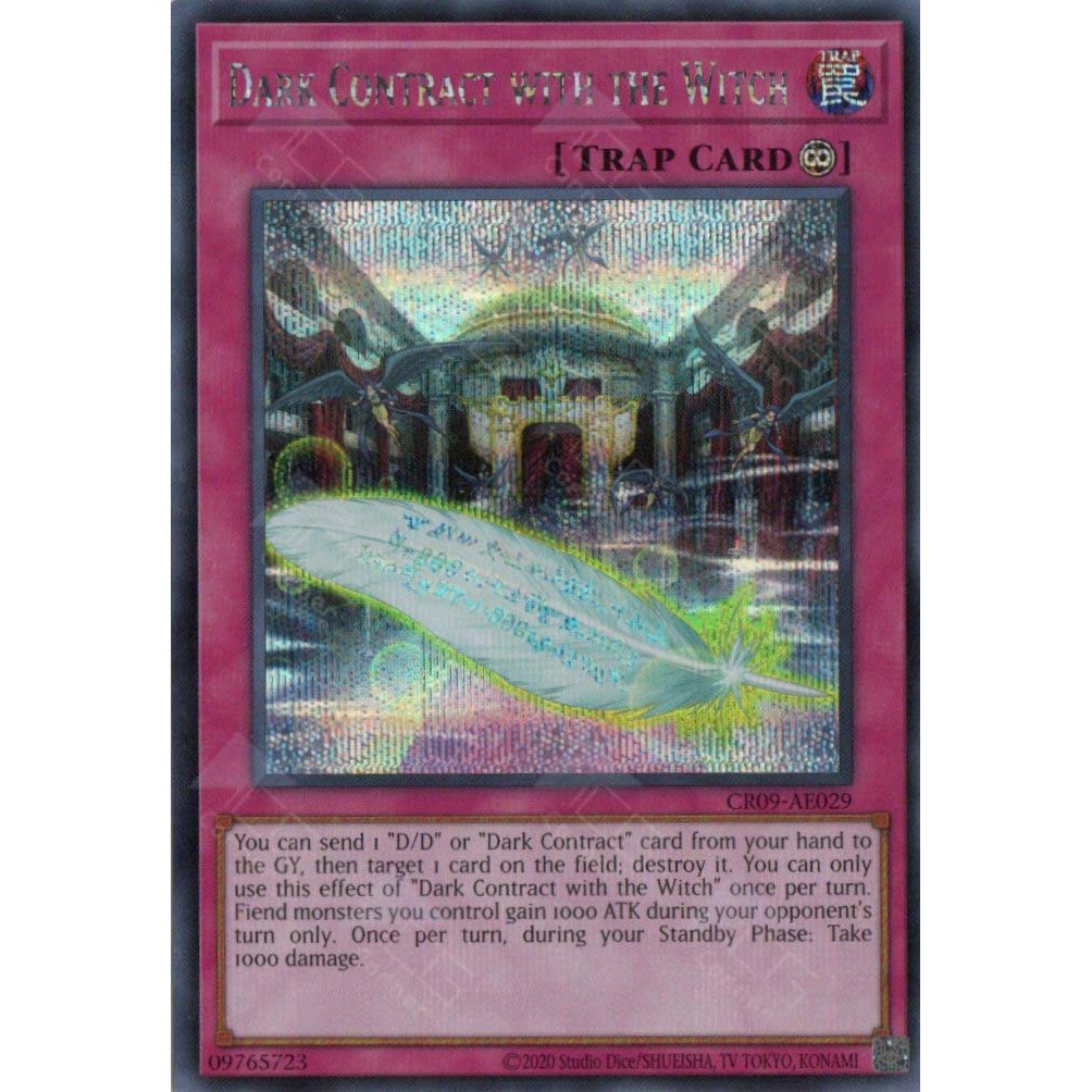 [ Bài Yugioh Chính Hãng ] CR09-AE029 Dark Contract with the Witch (SER)