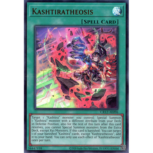 [ Bài Yugioh Chính Hãng ] CR12-AE096/CR12-AES37 Kashtiratheosis - Ultra Rare