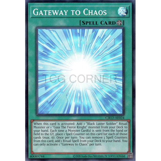 [ Bài Yugioh Chính Hãng ] CR12-AE024 Gateway to Chaos - Super Rare