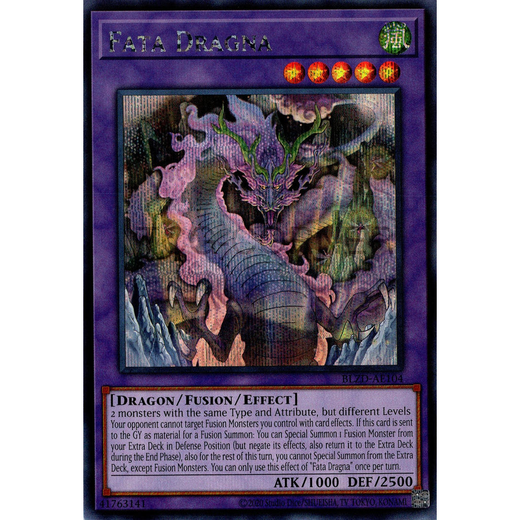 [ Bài Yugioh Chính Hãng ] BLZD-AE104 Fata Dragna (SER)