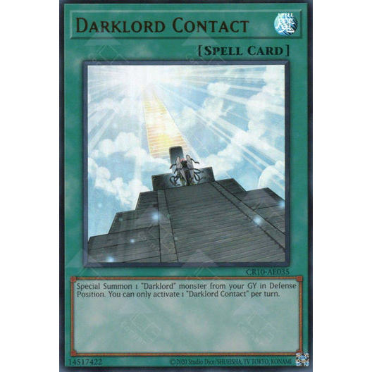 [ Bài Yugioh Chính Hãng ] CR10-AE035 Darklord Contact - Ultra Rare