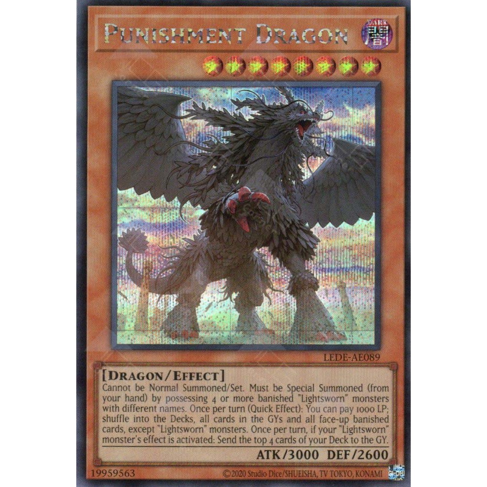 [ Bài Yugioh Chính Hãng ] LEDE-AE089 Punishment Dragon (SER)