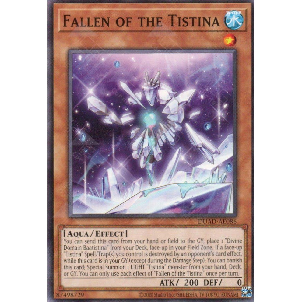 [ Bài Yugioh Chính Hãng ] DUAD-AE086 Fallen of the Tistina - Common