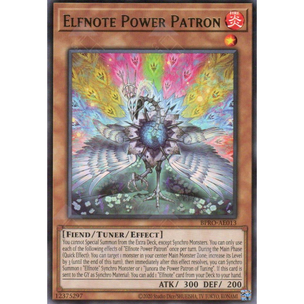 [ Bài Yugioh Chính Hãng ] BPRO-AE013 Elfnote Power Patron - Rare