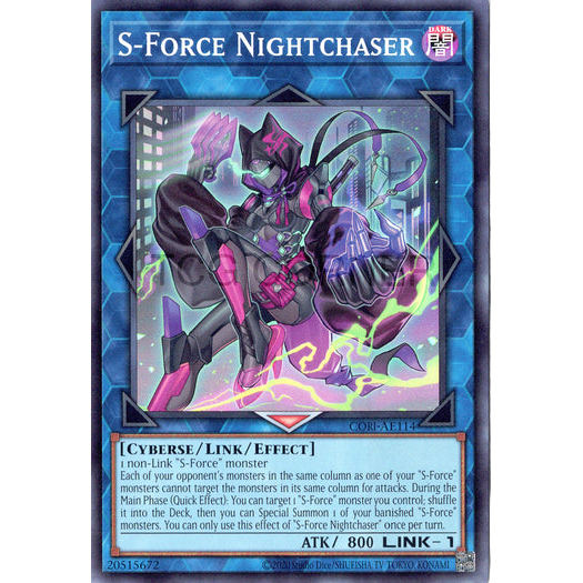 [ Bài Yugioh Chính Hãng ] CORI-AE114 S-Force Nightchaser - Super Rare