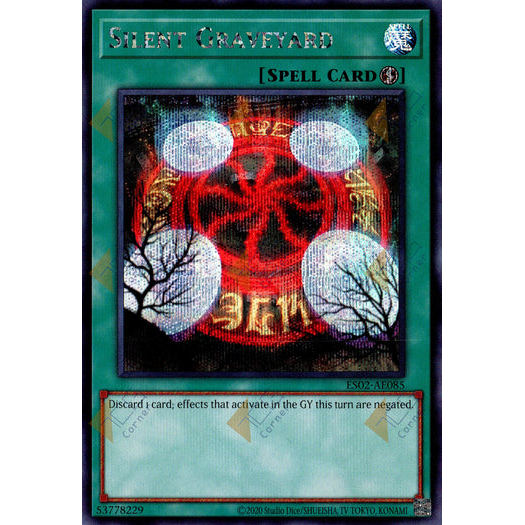 [ Bài Yugioh Chính Hãng ] ES02-AE085 Silent Graveyard - Secret Rare