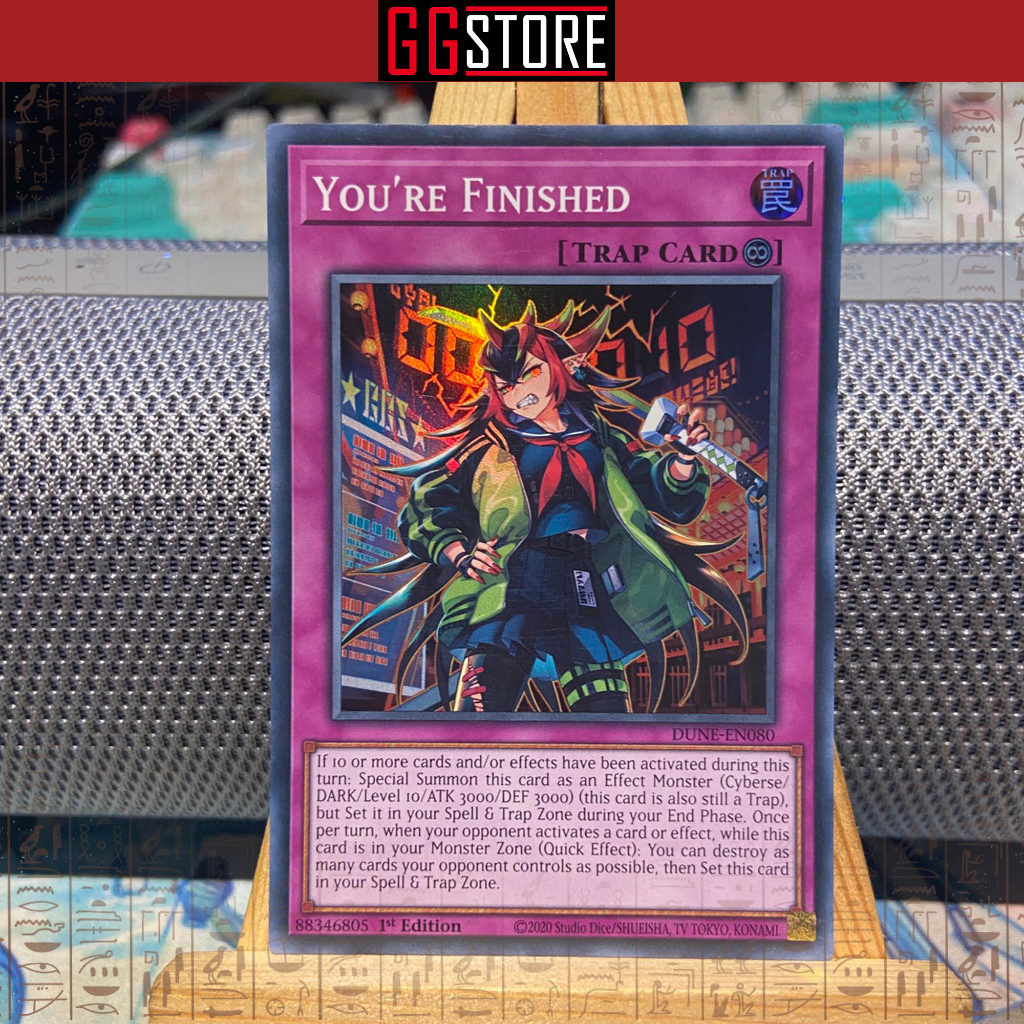 you're finished yugioh card Ultra Rare Archeron during your End Phase Kiriban's card effect made me