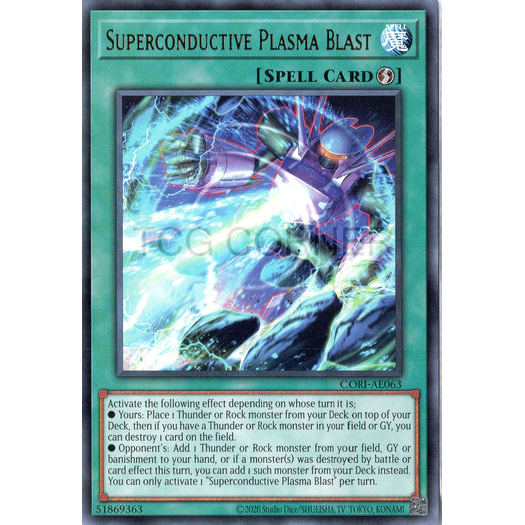 [ Bài Yugioh Chính Hãng ] CORI-AE063 Superconductive Plasma Blast - Rare