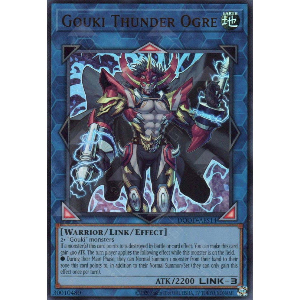 [ Bài Yugioh Chính Hãng ] DOOD-AES14 Gouki Thunder Ogre (UR)