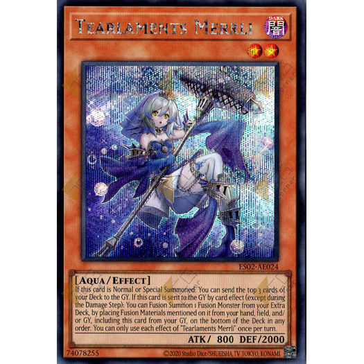 [ Bài Yugioh Chính Hãng ] ES02-AE024 Tearlaments Merrli - Secret Rare