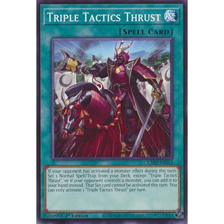 [ Bài Yugioh Chính Hãng ] Triple Tactics Thrust - L26D-ENS23/L26D-ENX24 - Common