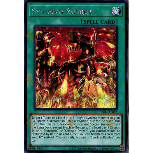 [ Bài Yugioh Chính Hãng ] ES02-AE096 Synchro Rumble - Secret Rare