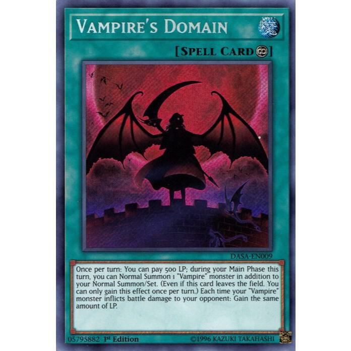 [ Bài Yugioh Chính Hãng ] Vampire's Domain - DASA-EN009 - Secret Rare 1st Edition