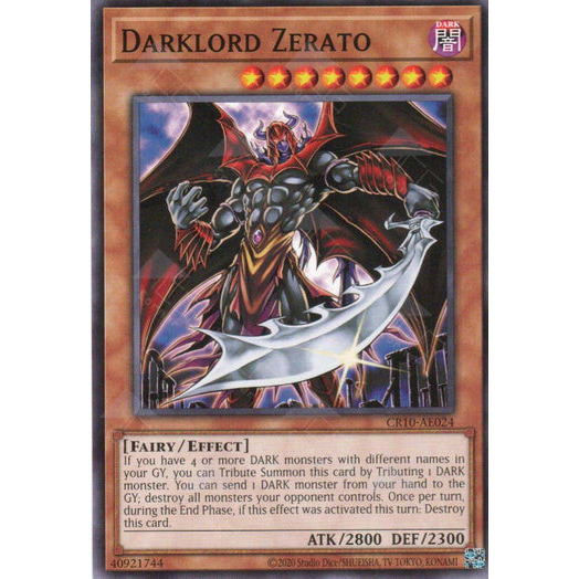 [ Bài Yugioh Chính Hãng ] CR10-AE024 Darklord Zerato - Common