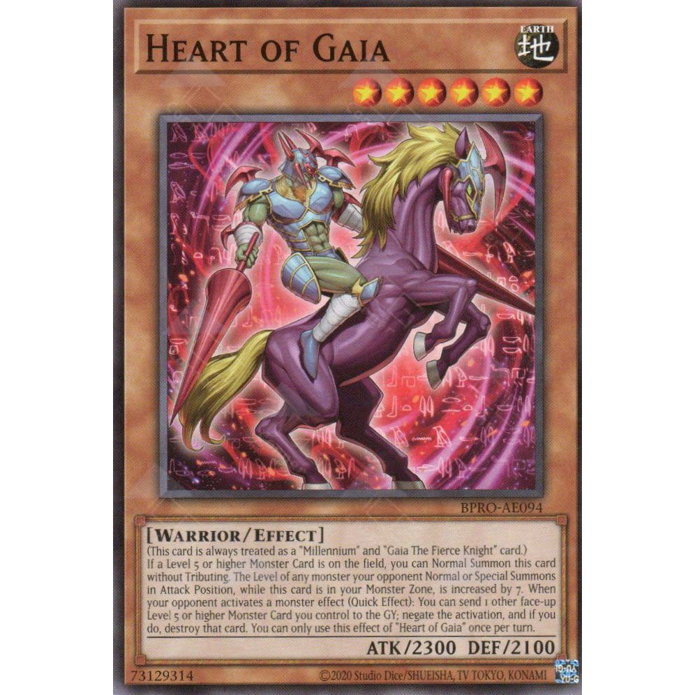 [ Bài Yugioh Chính Hãng ] BPRO-AE094 Heart of Gaia - Common