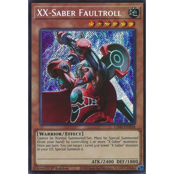 [ Bài Yugioh Chính Hãng ] XX-Saber Faultroll - L26D-ENX04 - Secret Rare