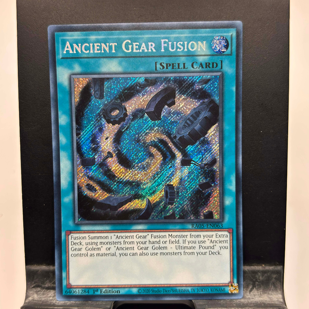 [ Bài Yugioh Chính Hãng ] Ancient Gear Fusion - RA05-EN063 - Super/Ultra/Secret