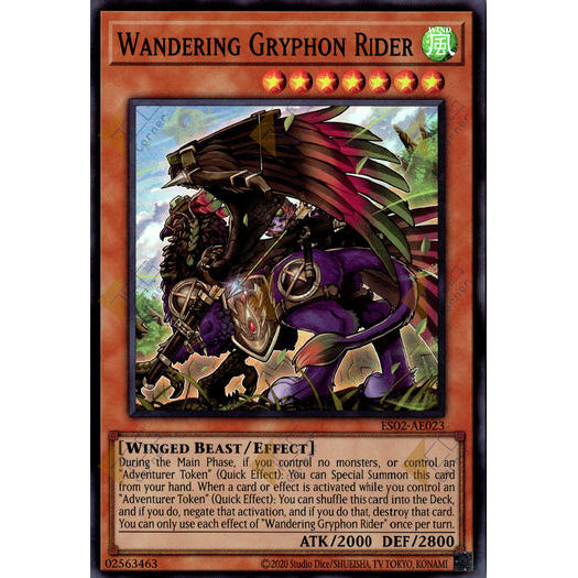 [ Bài Yugioh Chính Hãng ] ES02-AE023 Wandering Gryphon Rider - Super Rare