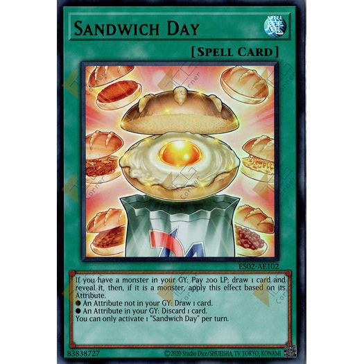 [ Bài Yugioh Chính Hãng ] ES02-AE102 Sandwich Day - Ultra Rare