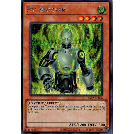 [ Bài Yugioh Chính Hãng ] ES02-AE006 Psi-Blocker - Secret Rare