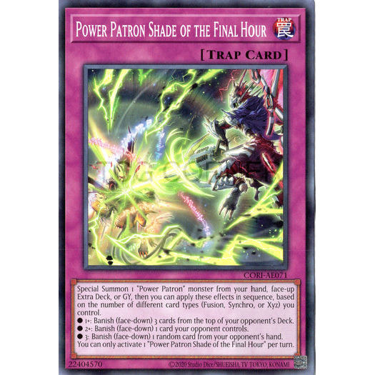 [ Bài Yugioh Chính Hãng ] CORI-AE071 Power Patron Shade of the Final Hour - Common