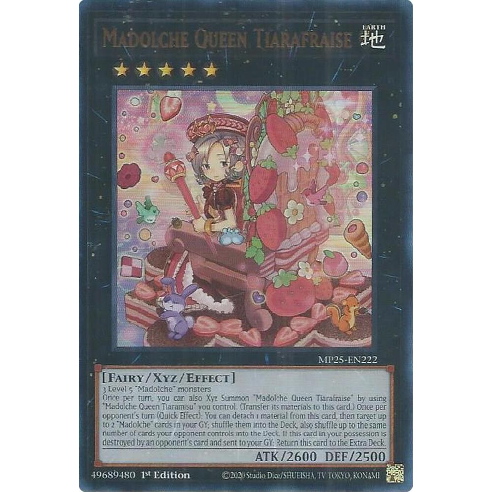 [ Bài Yugioh Chính Hãng ] Madolche Queen Tiarafraise - MP25-EN222 - Ultra Rare 1st Edition