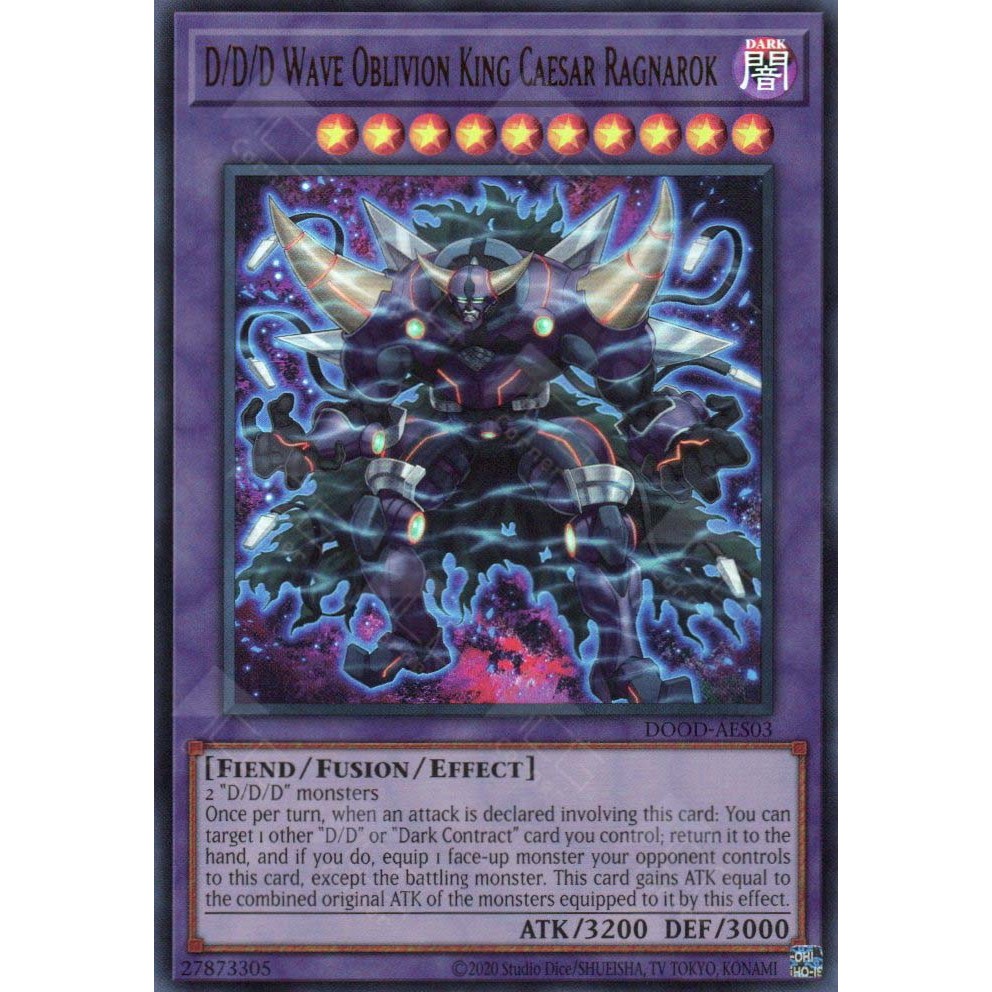 [ Bài Yugioh Chính Hãng ] DOOD-AES03 D/D/D Wave Oblivion King Caesar Ragnarok (UR)